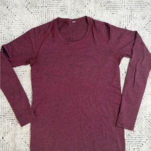 Lululemon Athletica Maroon Long Sleeve Top
